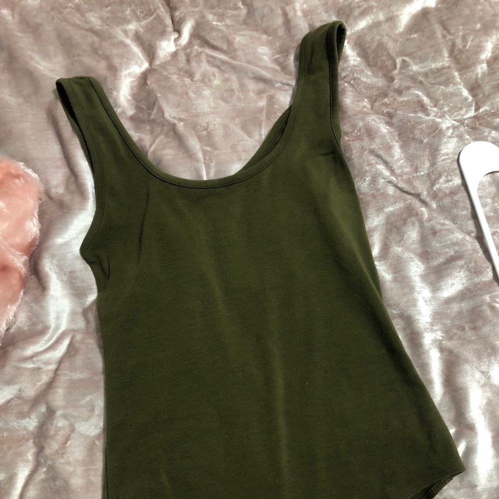 Olive green body suit